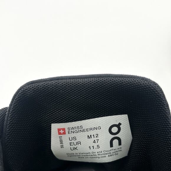 On Cloud 5 Running Shoes Mens Size 12 Niagara Blue Black Sneakers 59.98915 - Picture 7 of 9